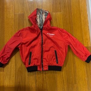 Burberry kids, Tommy icon reversible, stripe hooded jacket